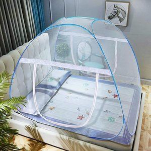 Queen Size Mosquito Net for Beds Portable Folding Design with Net Bottom
